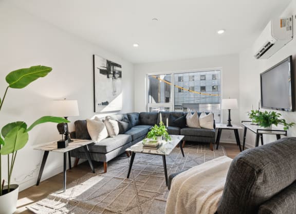 Living Room With Plenty Of Natural Lights at The Isaac, Philadelphia, PA, Pennsylvania