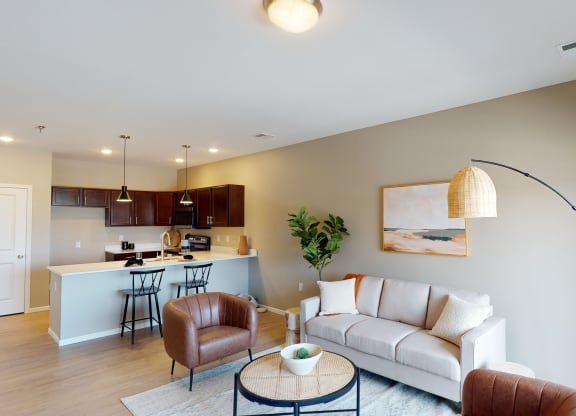 Living And Kitchen at The Haven on Veterans, Fargo, 58104