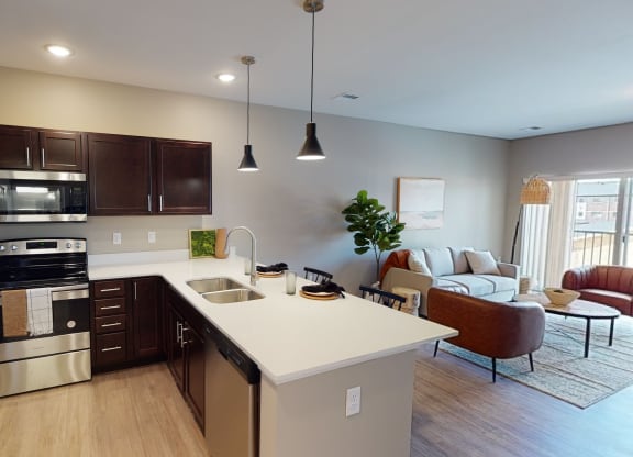 Model Kitchen at The Haven on Veterans, Fargo, 58104