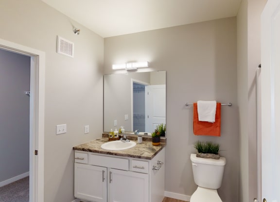 bathroom at Northern Lights, West Fargo, North Dakota