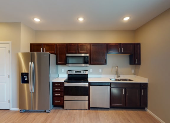 Open Concept Kitchen at The Haven on Veterans, North Dakota