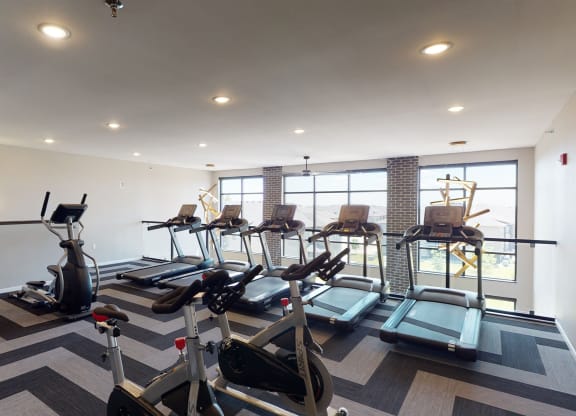Fitness Center With Modern Equipment at The Haven on Veterans, Fargo, 58104