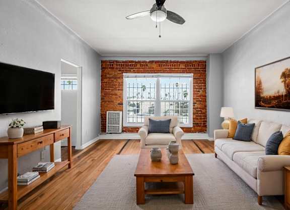 Modern Living Room at Normandie Summit Apartments, Los Angeles, California