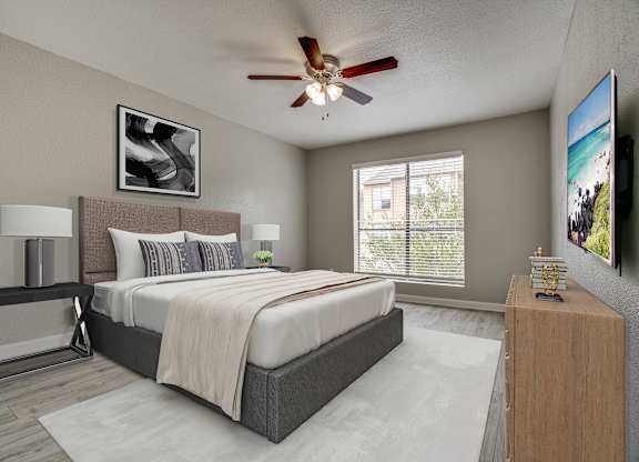 Beautiful Bright Bedroom at Seacrest Apartments, Garland, Texas