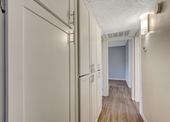 hallway storage at Summer Meadows, Las Vegas, Nevada
