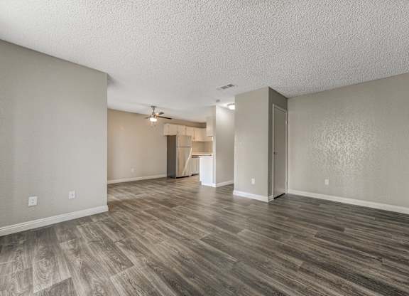Empty living room at Desert Bay Apartments, Laughlin, Nevada