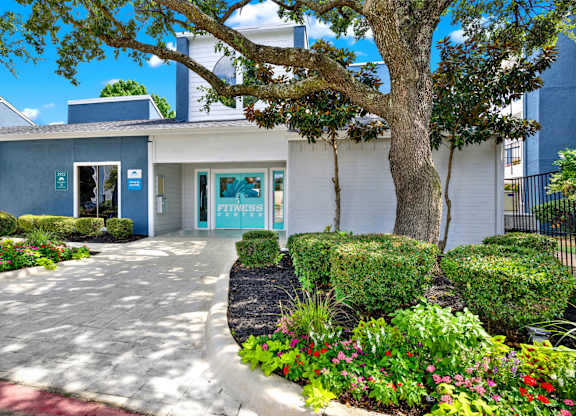 Exterior Porch at Seacrest Apartments, Garland