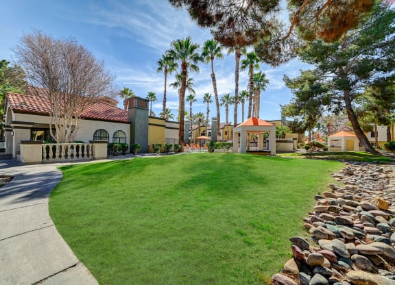 Yard at Desert Vistas Apartments, Las Vegas, Nevada, 89142