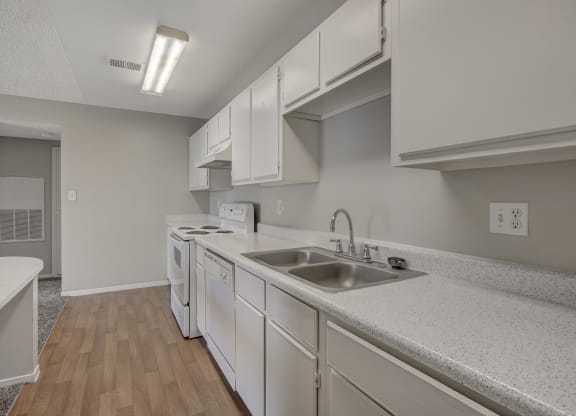 kitchen with gas stove at Citrus Apartments, Las Vegas, Nevada, 89101