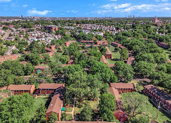 aerial view at Hampton Gardens, Saint Louis, Missouri