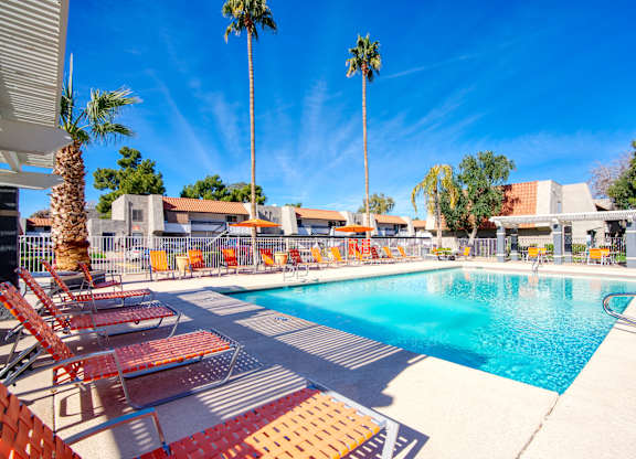 Swimming Pool with Relaxing Area at Granite Bay, Phoenix, AZ