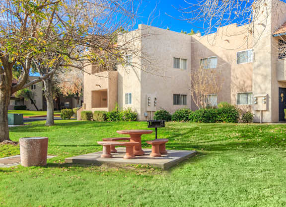 common area with relaxing area at Desert Bay Apartments, Laughlin, Nevada
