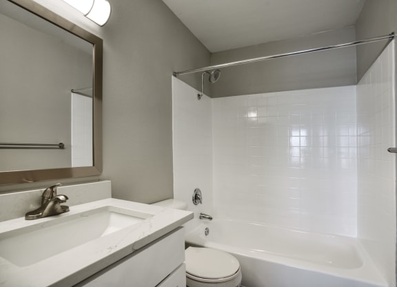 a bathroom with a sink toilet and bathtub at Valencia Park, Phoenix, AZ, 85008