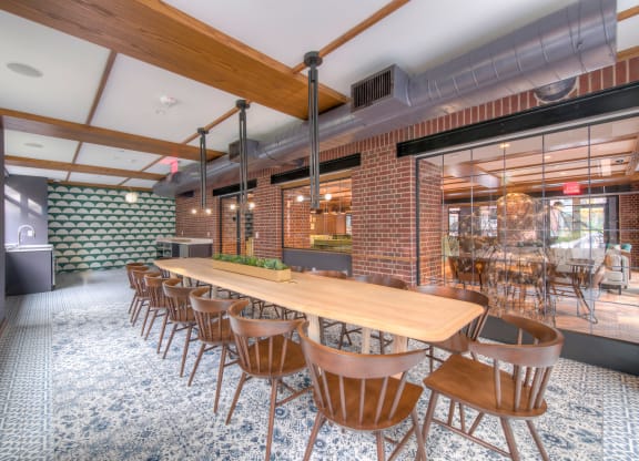 Large conference table with ample seating