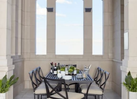 Invite friends or family over to dine in the outdoor terrace.