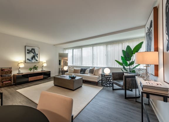 3d rendering of a living room in an apartment