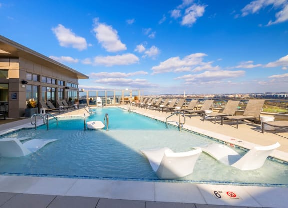 Rooftop Pool Deck at The Bartlett, Arlington, 22202