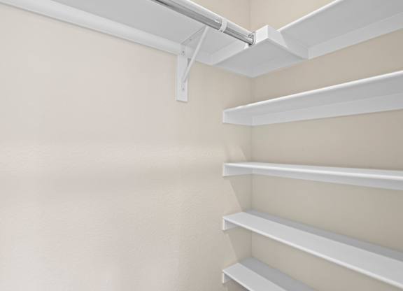 Built In White shelving unit at The Townhomes at Pine Drive, Parker, CO, Colorado, 80138