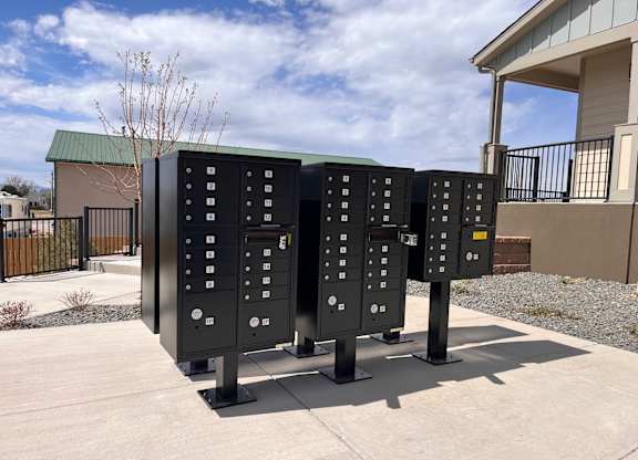 Package lockers at The Townhomes at Pine Drive, Parker, CO, 80138