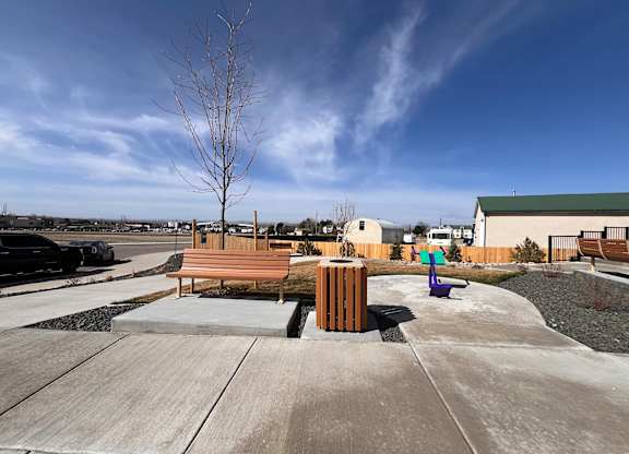 Benches Spread Out Across The Grounds at The Townhomes at Pine Drive, Parker, CO, Colorado