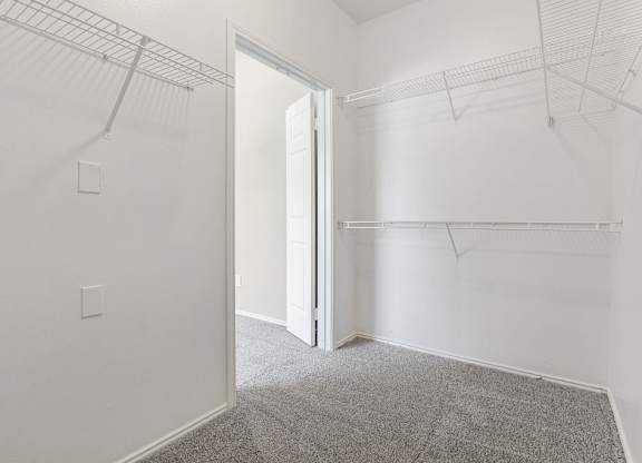 Spacious walk-In closets