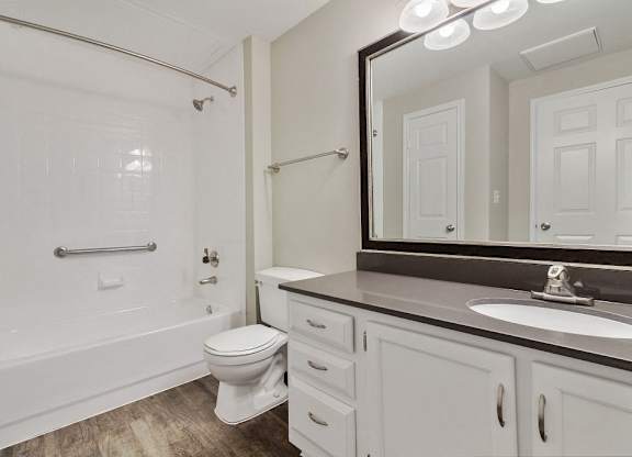 Bathroom with updated countertops