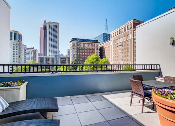 Atlanta, GA Apartments - Biltmore at Midtown - Rooftop Deck with Beautiful Views of Midtown Atlanta