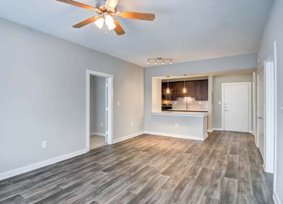 Pet-Friendly Apartments in Atlanta, GA - Biltmore at Midtown - Large Living Area with wood style Flooring