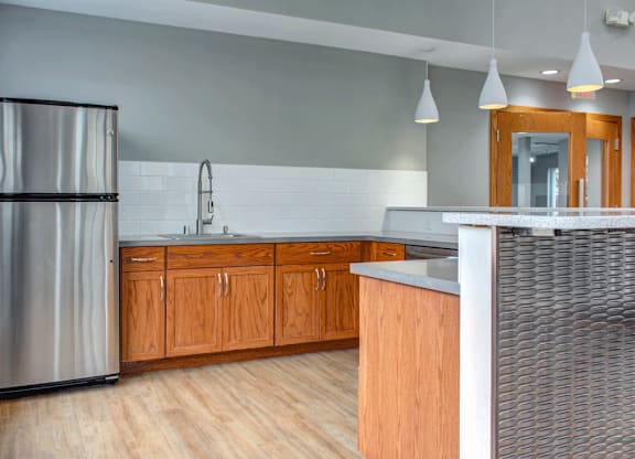 Kitchen area in clubhouse
