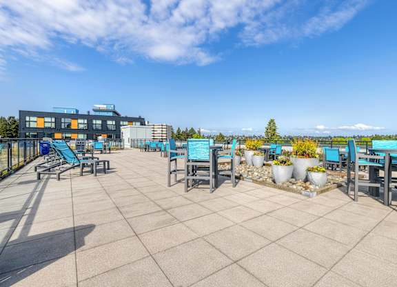 the terrace at the lighthouse apartments in bergen, norway