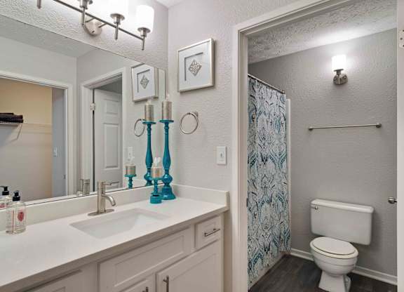 Glen Lake Apartments in Atlanta, GA 30328 photo of a bathroom with large vanity