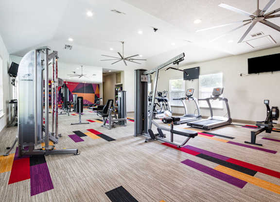 fitness center- cardio machines, weighted machines, free weights