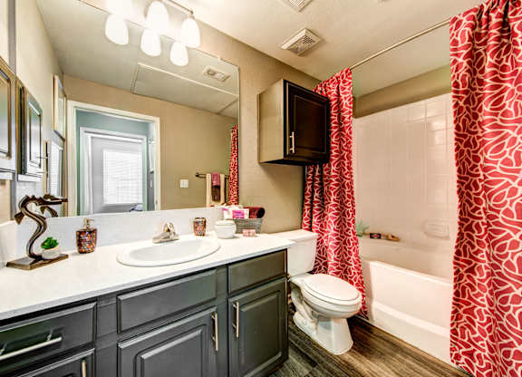 bathroom with updated materials