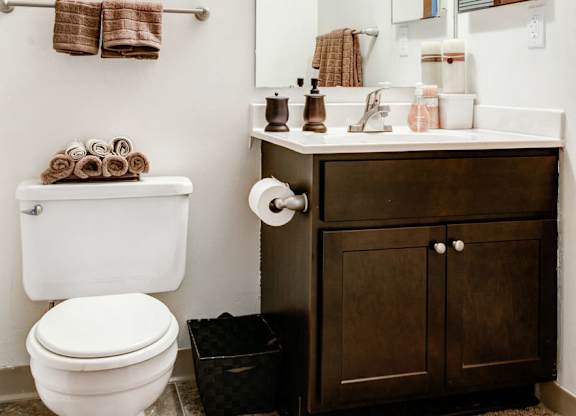 bathroom with updated materials