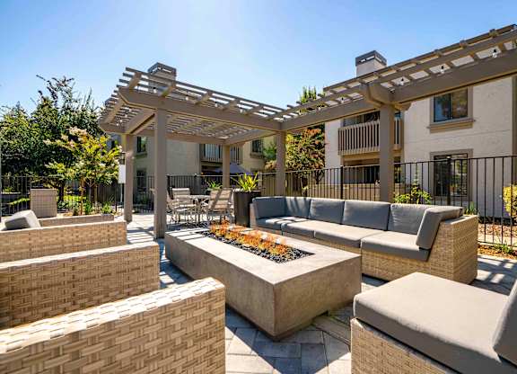 One-Bedroom Apartments In Walnut Creek, CA - Park Lake At Walnut Creek - Firepit Surrounded By A Cozy Seating Area
