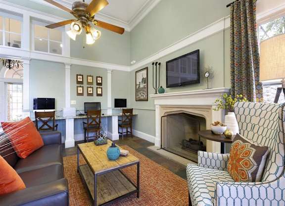 Seating area in clubhouse