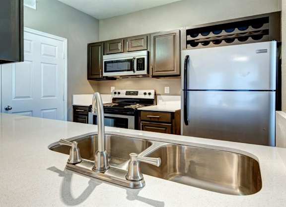 kitchen with double sink