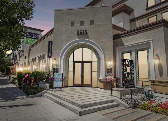 The entrance to a building with the number 2615 on it.