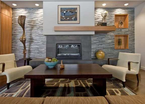 Seating area in clubhouse