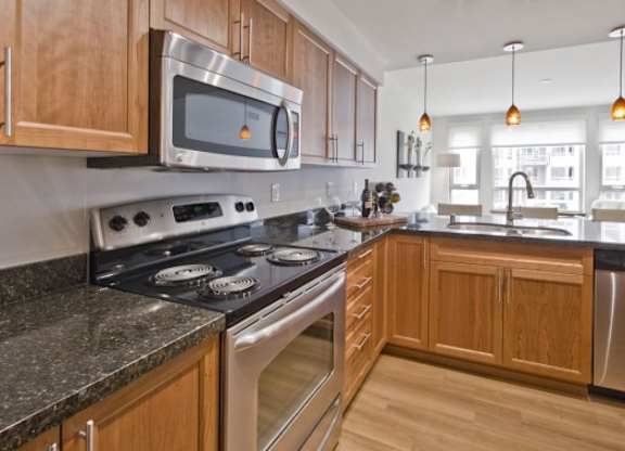 Kitchen area in clubhouse
