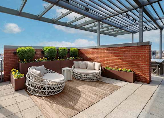 Photo of rooftop courtyard