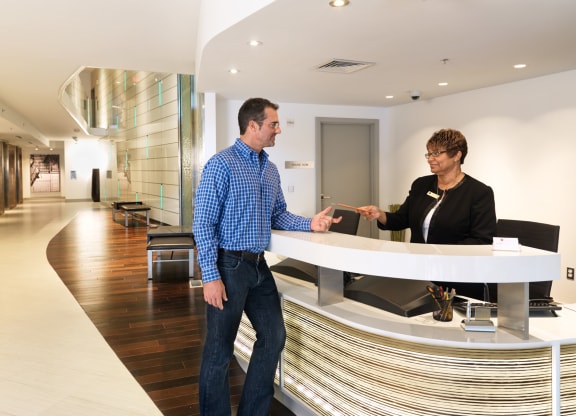 Photo of concierge desk