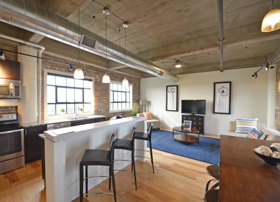 Model Kitchen and Living Space