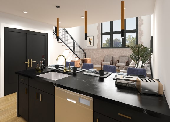 Kitchen & Living Room