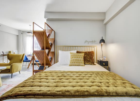 Studio living (staged) at 1500 Arlington, Virginia