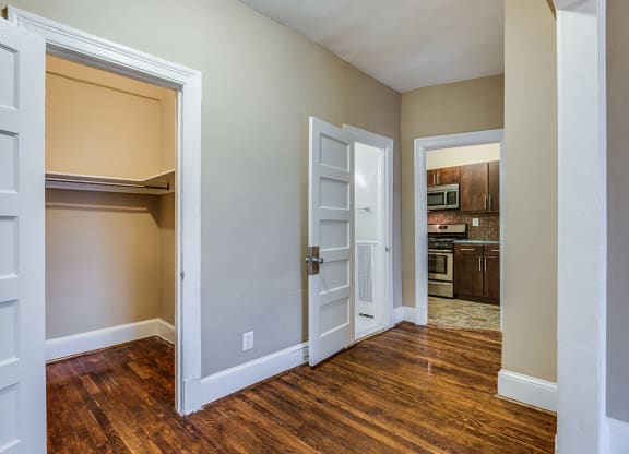 Two-bedroom apartment living to kitchen area at 1630 Park, Washington, DC