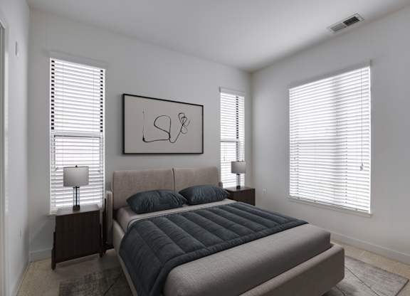 Two-bedroom apartment (virtually staged) at 2255 Wisconsin Avenue Apartments in the Glover Park neighborhood of Washington, DC 20007