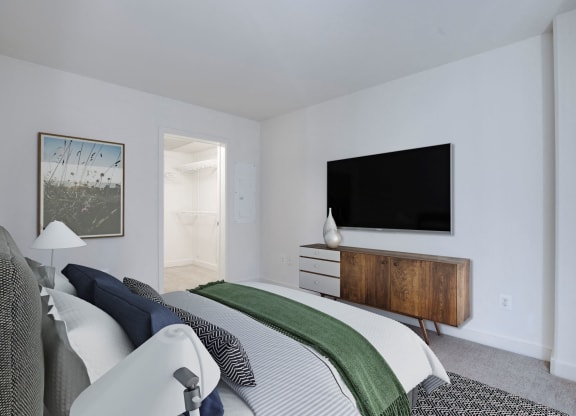 One-bedroom bedroom (virtually staged) at 2255 Wisconsin, Washington