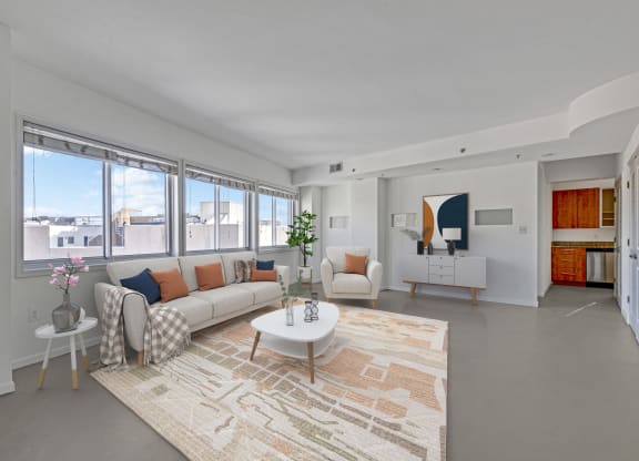 Living area (virtually staged)