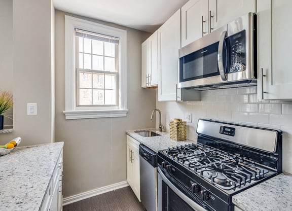 One-bedroom kitchen (staged)  at August, Washington, 20037